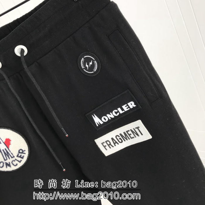 MONCLER蒙口 X Fragment 18SS蒙口藤原浩 閃電限定 Backstag螺紋棉男款衛褲 ydi1830